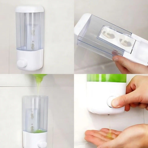 Dispensador De Jabon Shampoo Gel Alcohol Cocina Baño Blanco