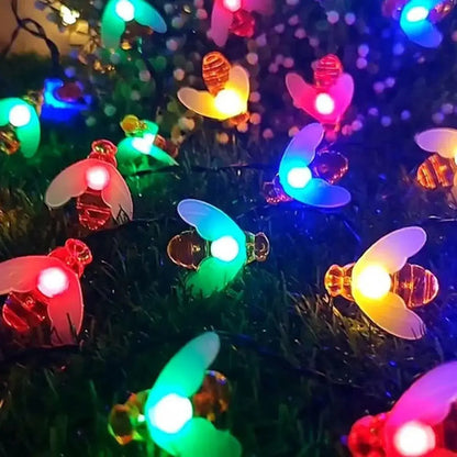 Guia Solar Guirnalda Luces Led Calidas Y Rgb Lamparas 5 Mts
