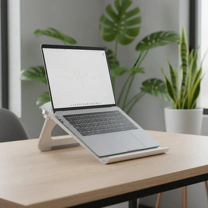 Soporte Base Laptop Notebook Portatil Plegable Ajustable Blanco