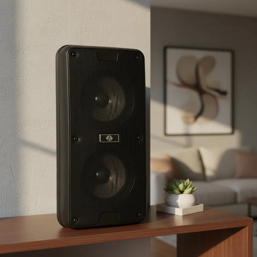 Parlante Bluetooth Inalambrico Tws 2x4 Usb Tf Fm Aux Led Negro