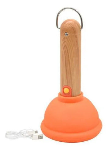 Lámpara Portátil Recargable Sopapa Usb 1200mah Naranja