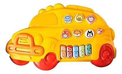 Juguete Infantil Didactico Piano Musical Y Luces Niños Amarillo