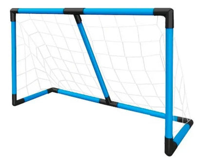 Arco De Futbol Infantil Niño Con Pelota Inflador 120x77x57cm Azul