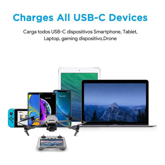 Cargador Para Pc Notebook Celular Tablet 65w Usb Tipo C