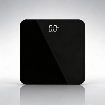 Balanza Personal Digital Vidrio Templado 180kg Pantalla Led Negro