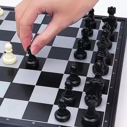 Ajedrez Magnetico Plegable Tablero Fichas Abs Juego De Mesa