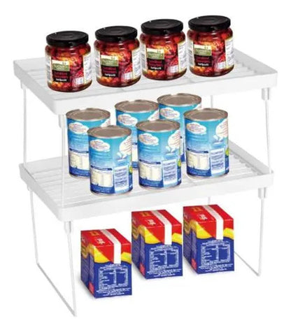 Estante Organizador Multiuso Plegable Apilable 38cm Blanco