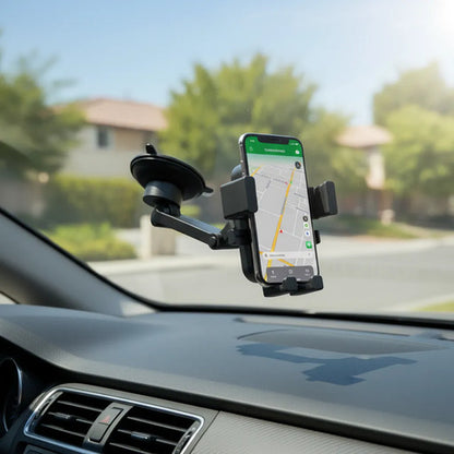 Soporte Base Porta Celular Auto Rejilla Rotacion Ajustable Negro