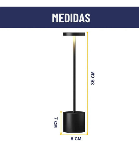 Lampara Escritorio Led Usb Recargable Portatil Negra Negro Varios