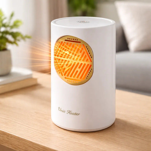 Mini Calefactor Eléctrico Cerámico 400w Portátil Estufa Blanco