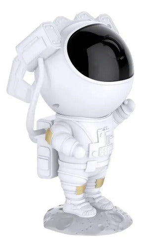 Lampara Veladora Proyector De Galaxia Astronauta Con Control Blanco