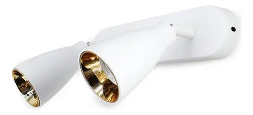 Aplique Luminaria Lampara Blanco Foco Pared Techo Blanco