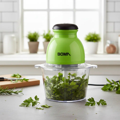 Picadora Procesadora Carne Verdura 2l Cuchilla Doble Capa Verde