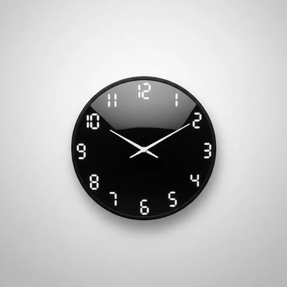 Reloj Analogico Pared Redondo 30cm Numeros Modernos Negro