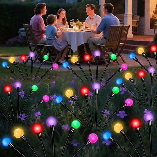 Set X8 Luces Solares Led Jardin Estaca Lampara Exterior Foco