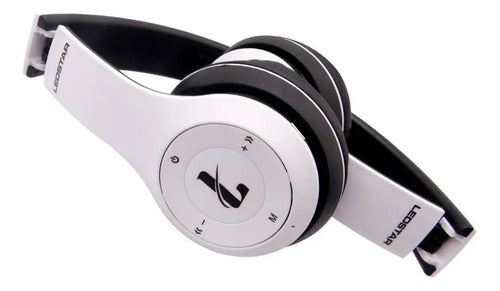 Auricular Bluetooth Tf Aux 3.5 Micrófono Vincha Ajustable Blanco
