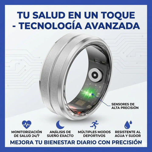 Anillo Inteligente Monitoreo Sueño Talle 10 Ios Android Plateado 10