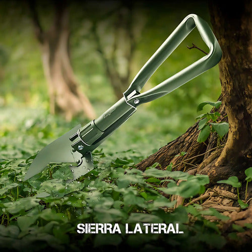 Pala Camping Jardin Con Pico Plegable Con Estuche Verde