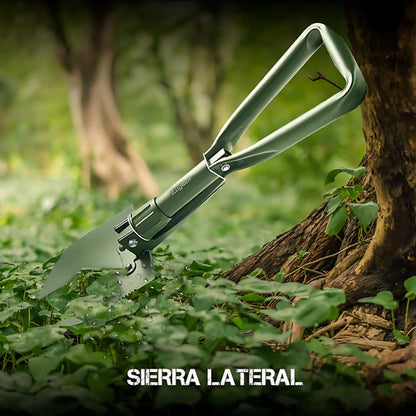 Pala Camping Jardin Con Pico Plegable Con Estuche Verde