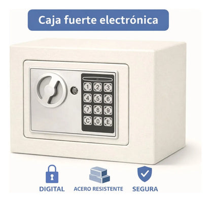 Caja Fuerte Electronica Digital Seguridad Acero Fuerte 23 Cm Negro