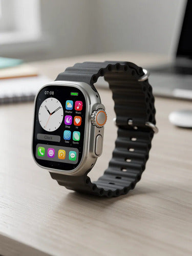 Smartwatch Reloj Inteligente C800 Ultra Manos Libres 1.99 Plateado/gris Claro Deportiva Aleatorio - 3 Colores