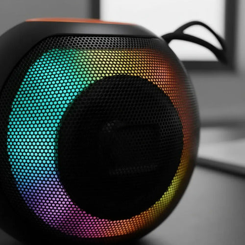 Parlante Bluetooth Portátil Tws Usb Tf Aux Led Rgb 1200mah Aleatorio