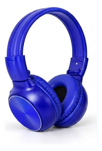 Auriculares Bluetooth Plegables N98 Microsd Radio Fm Azul