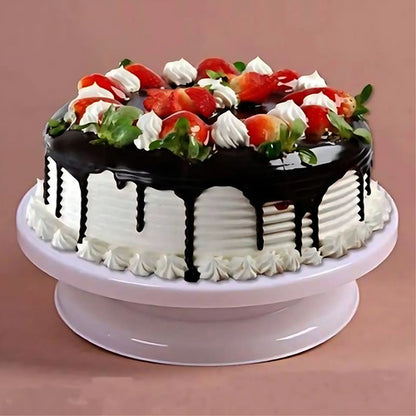 Base Para Tortas Giratoria Reposteria Decoracion Torta 27cm Blanco