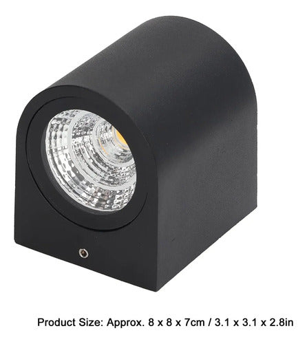 Set X8 Aplique Pared Lampara Exterior Foco Luz Led Spot Negro