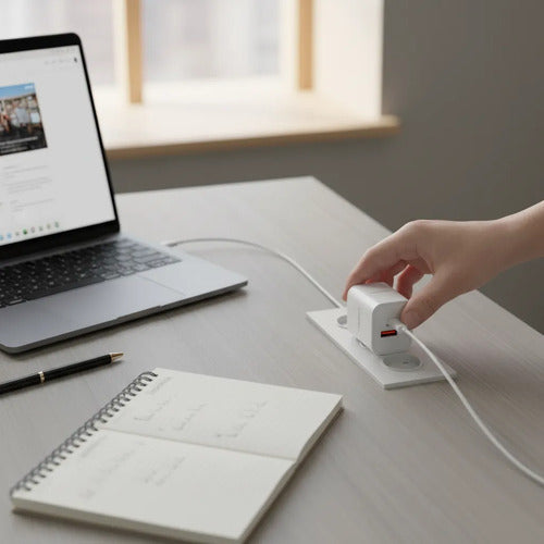 Cargador Rapido 38w Usb Tipo C Cable Micro Usb Carga Rapida Aleatorio - 4 Colores