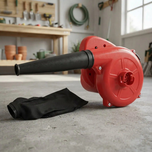 Soplador Aspiradora Eléctrica Turbo 950w 220v Con Accesorios Rojo