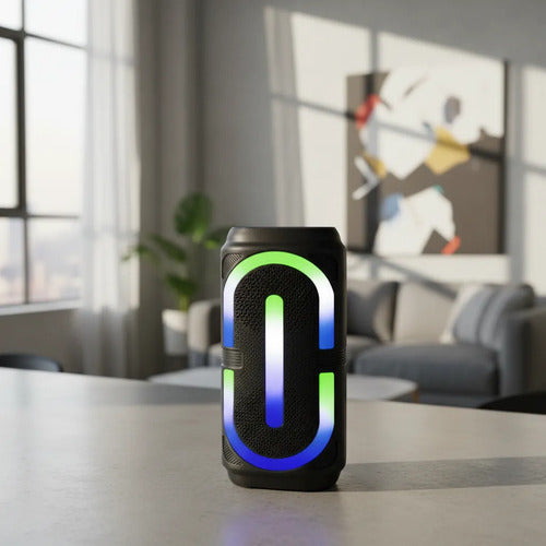 Parlante Portátil Bluetooth 2x4 Led Tws Usb Fm 10w 1500mah Negro