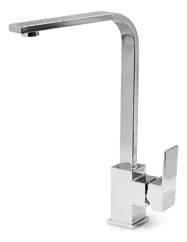 Grifo Mesada Monocomando Chato Canilla  Cocina + Colillas