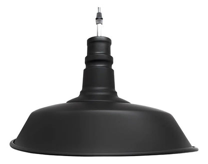 Lampara De Techo Colgante Vintage Retro Campana Metal Negra Negro