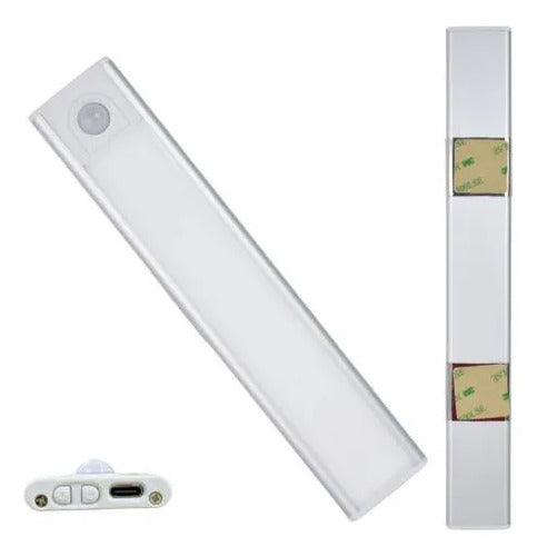 Lámpara Led Sensor Movimiento Recargable Magnética 60cm Cálida / Neutra / Fría