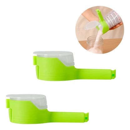 X2 Clip Para Sellar Bolsas Alimento Cierra Facil Con Tapa