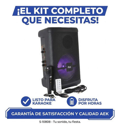 Parlante Inalambrico Bluetooth Ios Android Microfono 15 W Negro