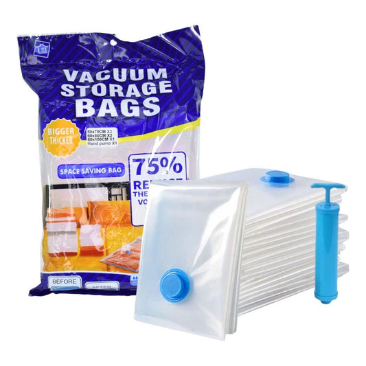 Set X5 De Bolsas De Vacio Con Bomba Manual