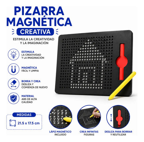 Pizarra Pizarrón Tablero Magnética Creativa Infantil Dibujo Negro