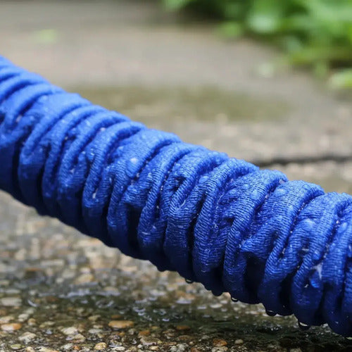 Manguera Retractil Expandible Jardin Regar 30m Con Puntero Azul/verde