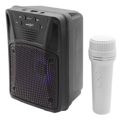Parlante Inalambrico Bluetooth Ios Android Microfono Luces 4 Negro