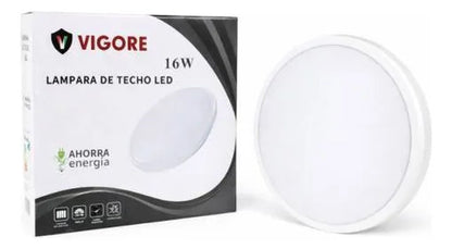 Panel Led Redondo Superficie 16w Luz Fría 7000k Plafón Blanco