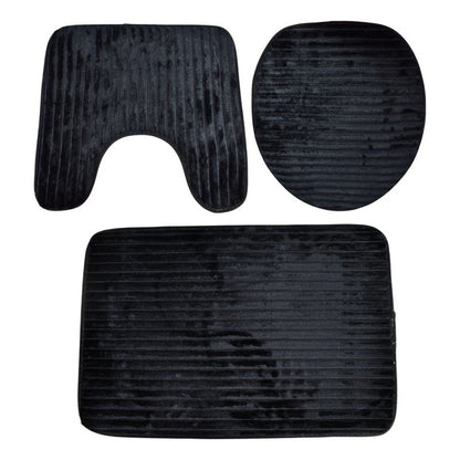 Set De Alfombras Para Baño 3 Pcs Con Relieve