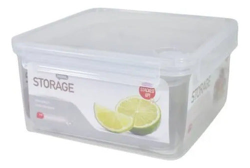 Set Recipientes Hermeticos Plasticos X4 Cocina Blanco