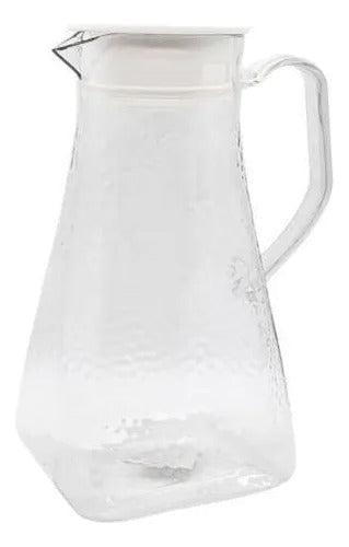 Jarra Acrílica Tapa Asa Transparente 1800ml 23cm Liviano Transparente