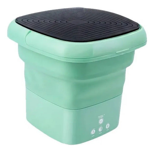 Lavadora Plegable Portatil 4.5l Centrifuga Enjuaga Lavarropa Verde