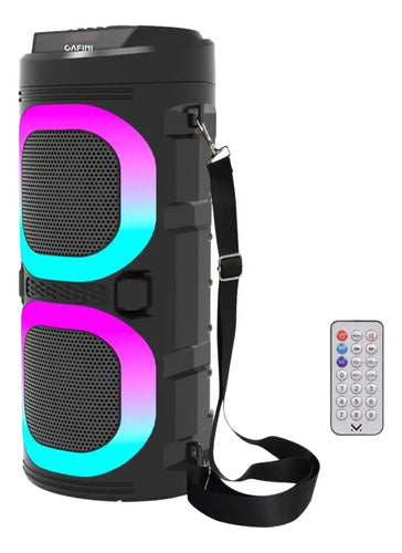 Parlante Portátil Con Control Bluetooth Bass 10w Led Rgb Negro