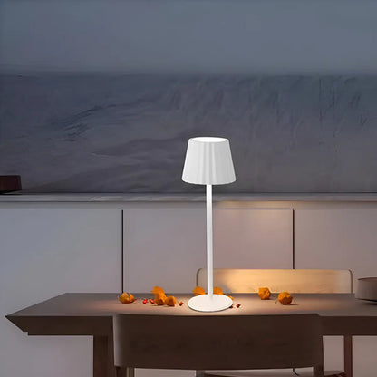 Lampara Velador Led Recargable Usb Tactil Mesa De Luz Blanco