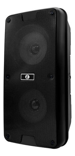 Parlante Bluetooth Inalambrico Tws 2x4 Usb Tf Fm Aux Led Negro