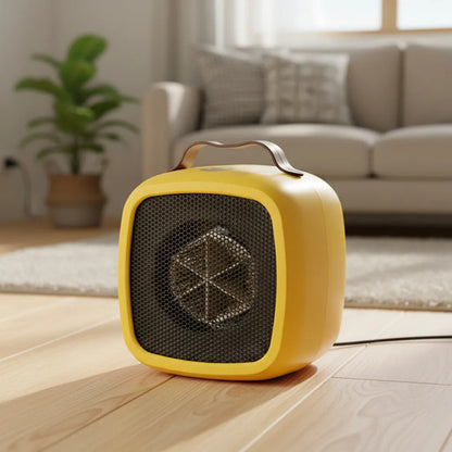 Calefactor Caloventor Electrico Ceramico Portatil Compacto Amarillo